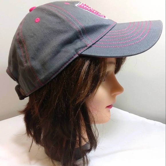 NWOT Chase Authentics Women's Grey and Hot Pink 88 Dale Jr. Rhinestone Cap - Picture 8 of 10